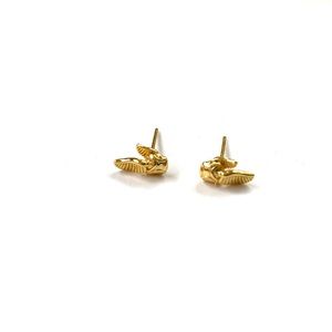 Golden Snitch Quidditch Ball Gold Earrings